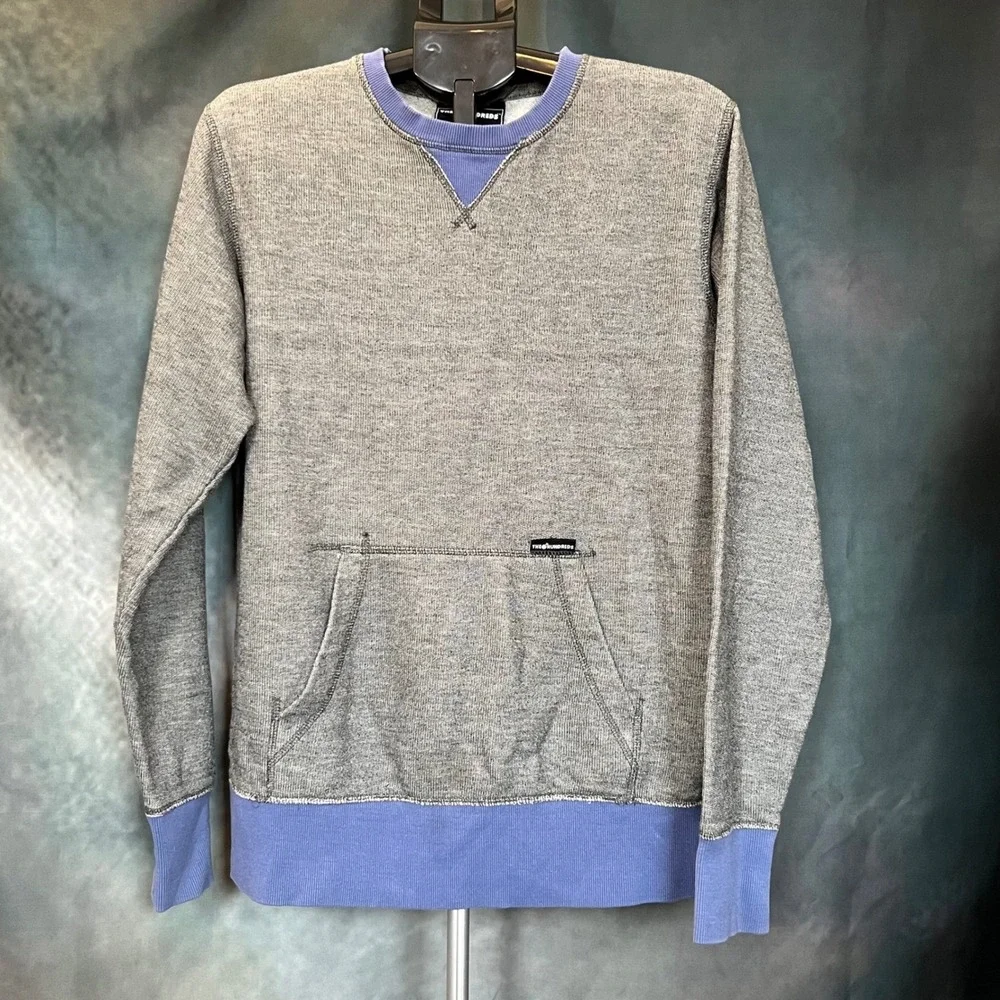 The Hundreds Room Crewneck‎ Sweatshirt Grey Heathered Pullover Blue Size Medium